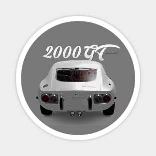 toyota 2000gt 1965 Back White Magnet